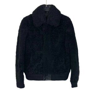 Saint Laurent Paris Black Shearling Wool Jacket F34